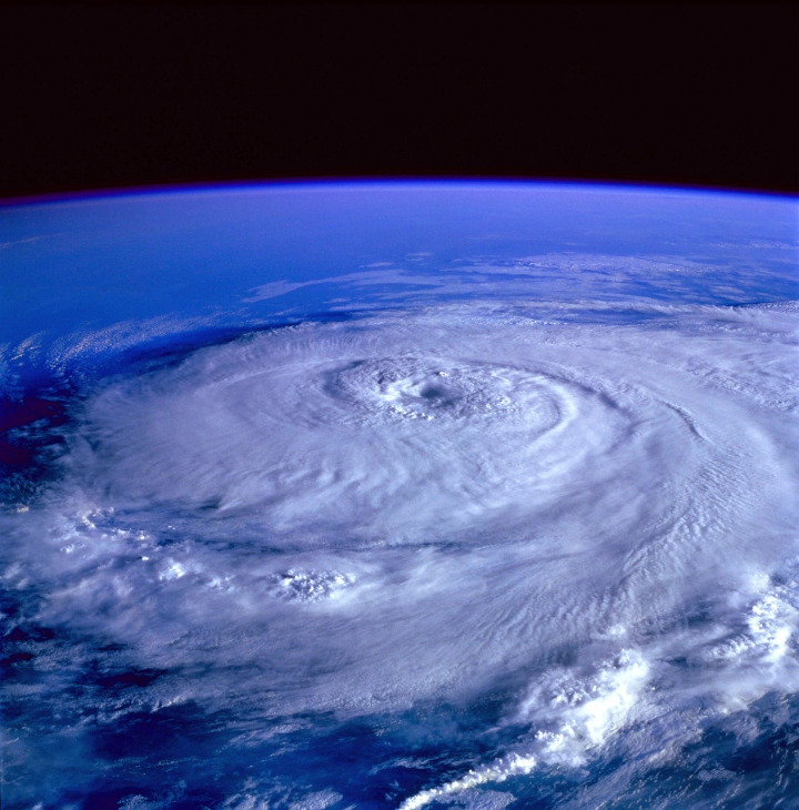 hurricane satellite storm clouds