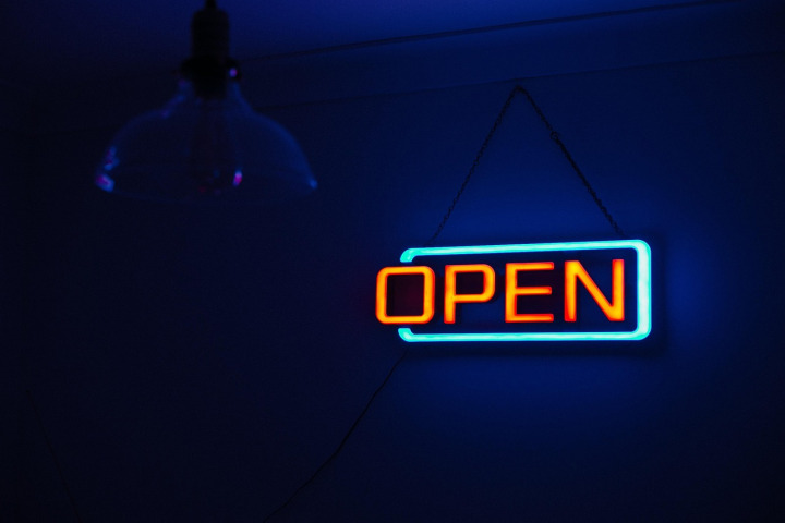 small business open sign hiring